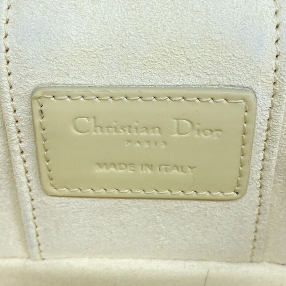 Dior Vanity Bag Cannage Enamel Yellow Champagne Gold 2-Way Bag - Picture 5 of 10